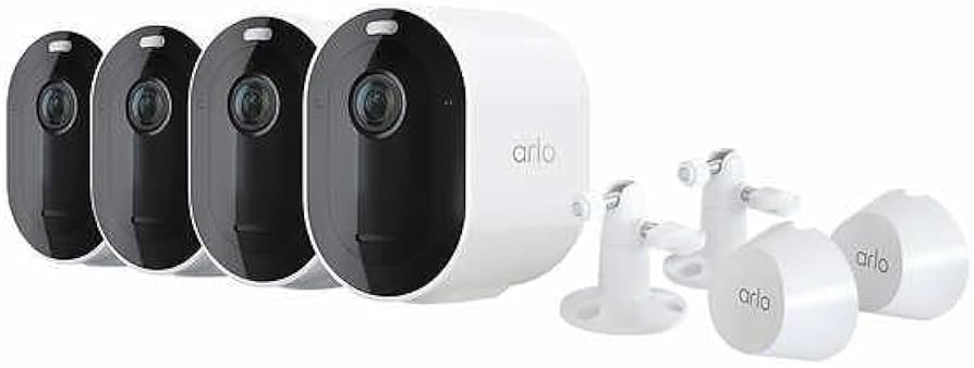 Arlo Pro 4 Spotlight Camera Security Bundle (4-Camera System)