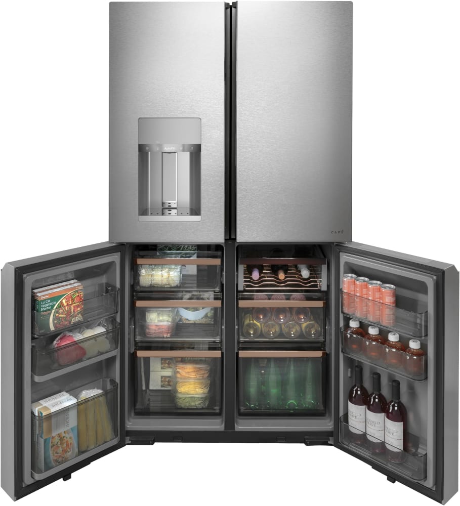 Cafe CQE28DM5NS5 36 Inch 4-Door French Door Smart Refrigerator with 27. ...