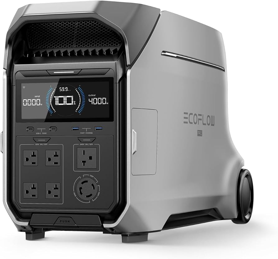 Amazon.com : EF ECOFLOW DELTA Pro 3 Portable Power Station, 4096Wh LFP  Battery, Expandable to 48kWh, 120/240V 4000W AC Output, Solar Generator for  Home Use, Camping Accessories, Emergencies, Power O