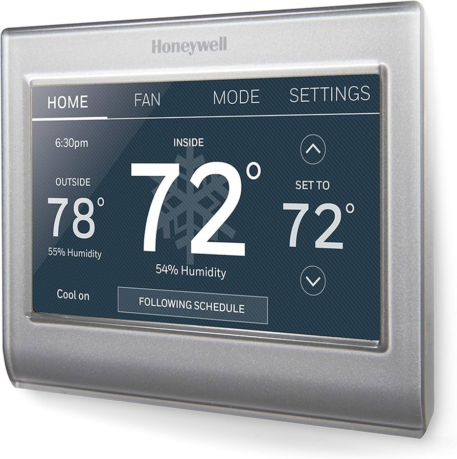 Honeywell Home Wi-Fi Smart Color Touchscreen Thermostat 7-Day Programmable Alexa Ready
