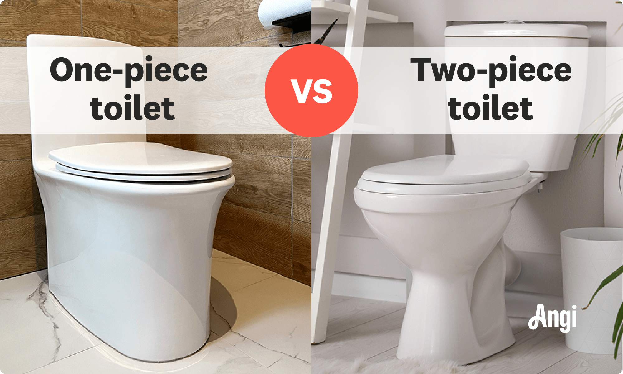 One-Piece vs. Two-Piece Toilets: Which One Is Better? | Angi