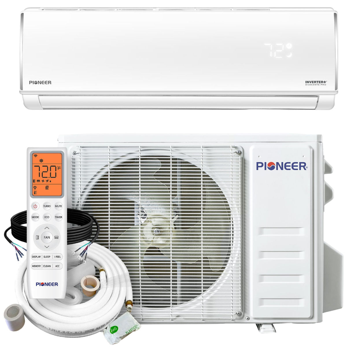 Pioneer Diamante Series 18,000 BTU Mini-Split Heat Pump