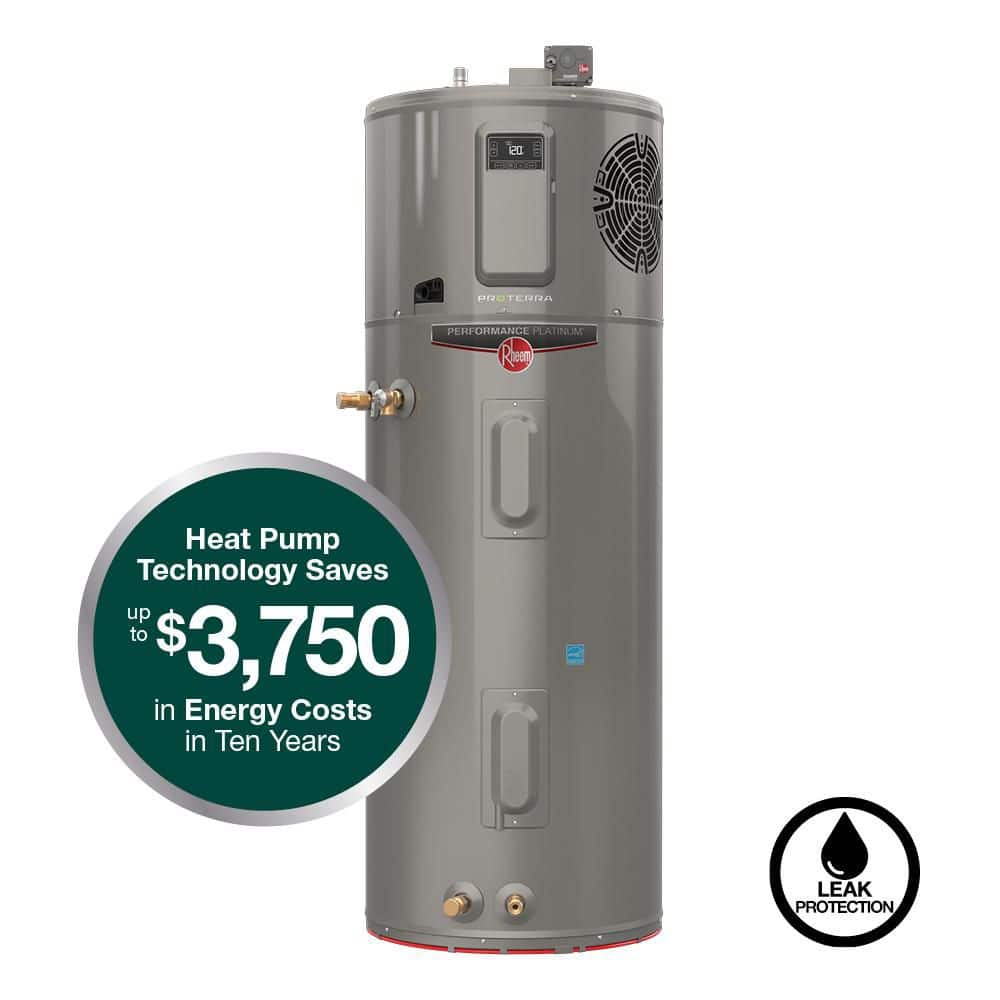 Rheem ProTerra 50-Gallon Smart Electric Hybrid Water Heater with EcoNet Wi-Fi