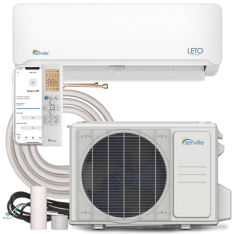 Senville LETO Series 12000 BTU Mini Split Air Conditioner Heat Pump  110/120V White