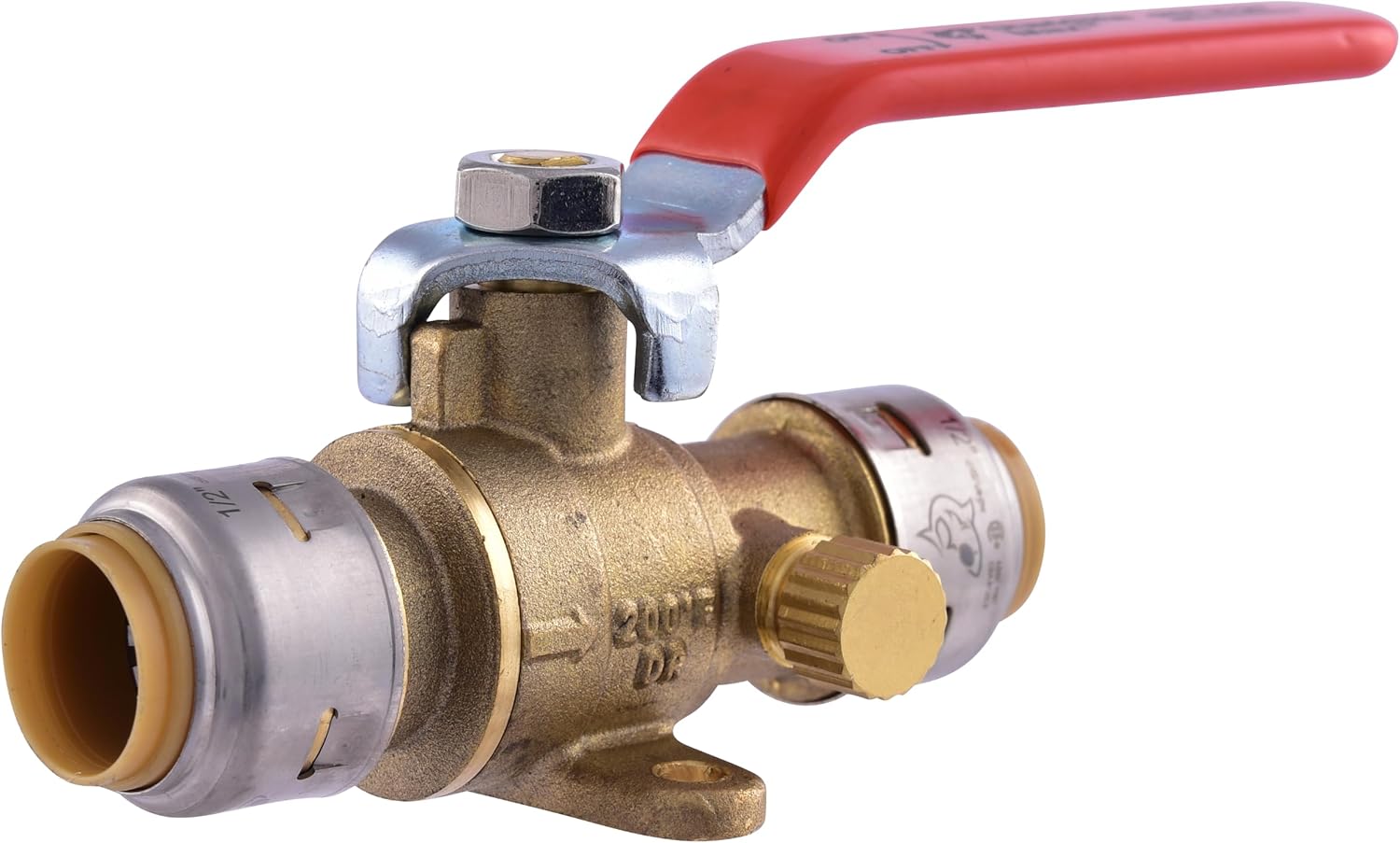 Sharkbite Max 1/2 Inch Ball Valve with Drain Vent and Mounting Bracket