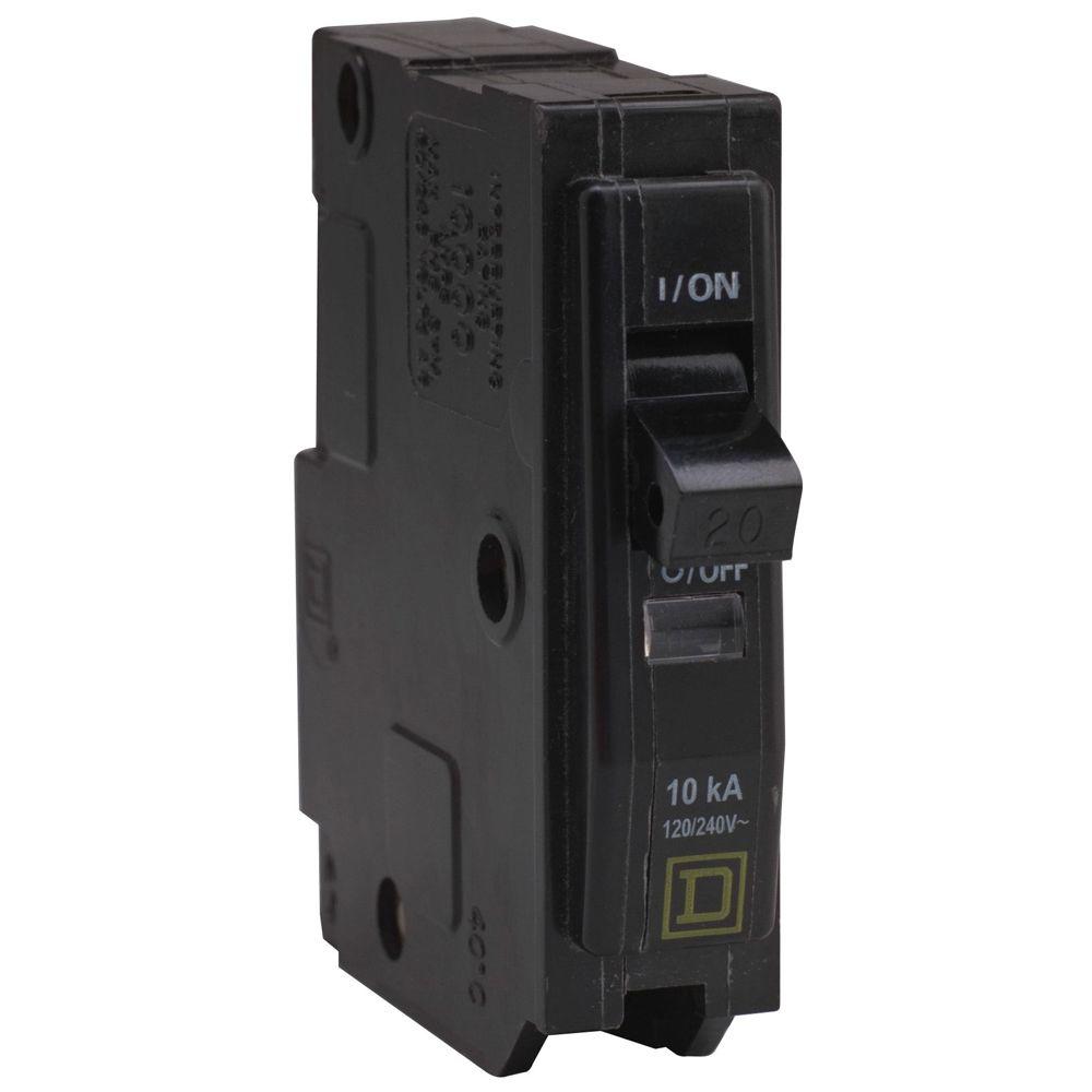 Square D QO 20 Amp Single-Pole Circuit Breaker-QO120CP - The Home Depot